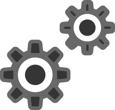 Web Kullanımı için Ayarlar Simgesi, Basit Vektör İllüstrasyonu