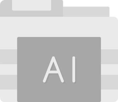 AI Dizin Simgesi, Web Kullanımı için Basit Vektör İllüstrasyonu