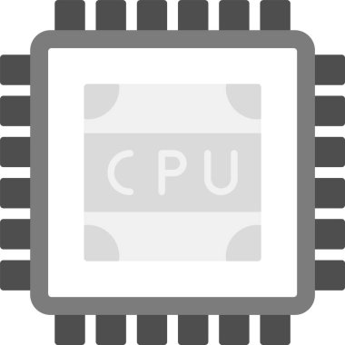 İşlemci. Web simgesi basit illüstrasyon