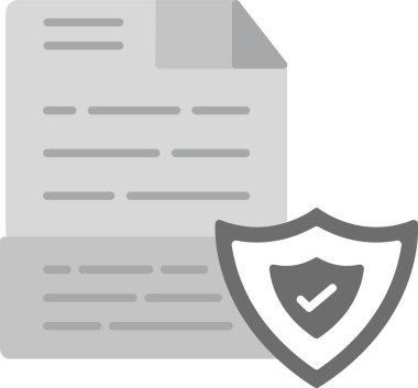 Veri Güvenliği Simgesi, Web Kullanımı için Basit Vektör İllüstrasyonu