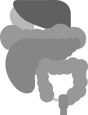 Bağırsak Simgesi, Web Kullanımı için Basit Vektör İllüstrasyonu