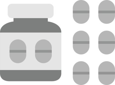 Web Kullanımı için İlaç Simgesi, Basit Vektör İllüstrasyonu