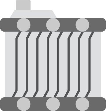 Web Kullanımı için Basit Vektör İllüstrasyonu Radyatör Simgesi