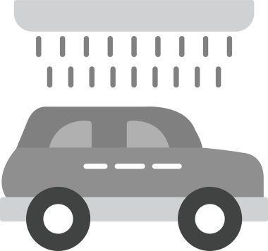 Oto Yıkama Simgesi, Web Kullanımı için Basit Vektör İllüstrasyonu