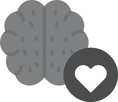 Duygusal Zeka Simgesi, Web Kullanımı için Basit Vektör İllüstrasyonu