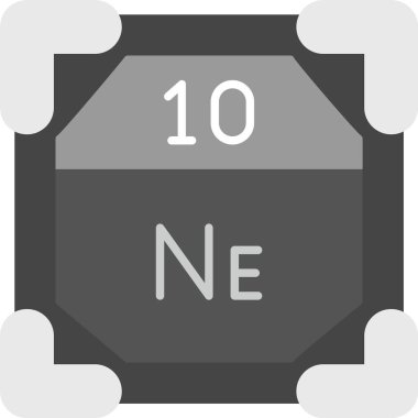 10 Neon Simgesi, Web Kullanımı için Basit Vektör İllüstrasyonu