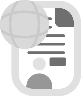 Web Kullanımı için Pasaport Simgesi, Basit Vektör İllüstrasyonu