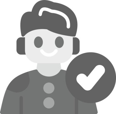 Profil Avatar Simgesi, Web Kullanımı için Basit Vektör İllüstrasyonu