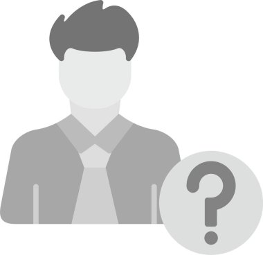 Web Kullanımı için Kullanıcı Sorusu Simgesi, Basit Vektör İllüstrasyonu