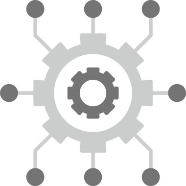 Web Kullanımı için Otomasyon Simgesi, Basit Vektör İllüstrasyonu