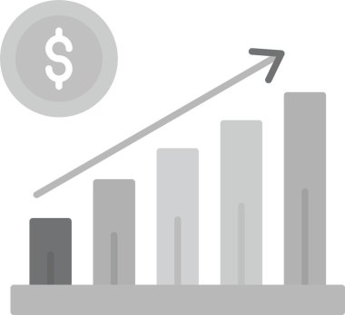 Web Kullanımı İçin Ekonomi Simgesi ve Basit Vektör İllüstrasyonu