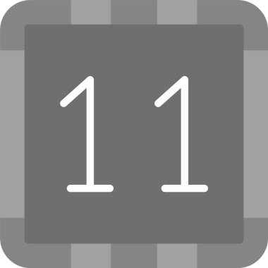 11 11. Simge, Web Kullanımı için Basit Vektör İllüstrasyonu