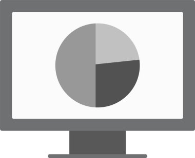 Web Kullanımı için Pasta Çizelgesi Simgesi, Basit Vektör İllüstrasyonu