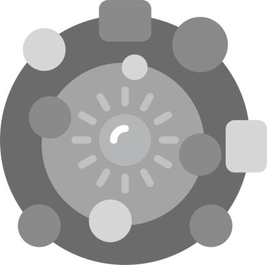 Web kullanımı için Güneş Sistemi Simgesi, Basit Vektör İllüstrasyonu