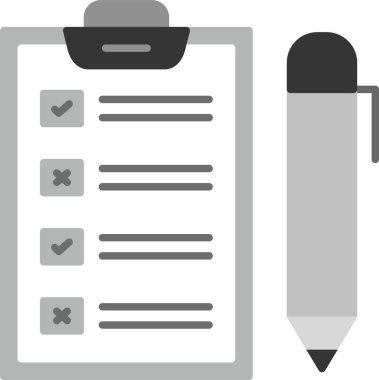 Web Kullanımı için Görev Listesi Simgesi, Basit Vektör İllüstrasyonu