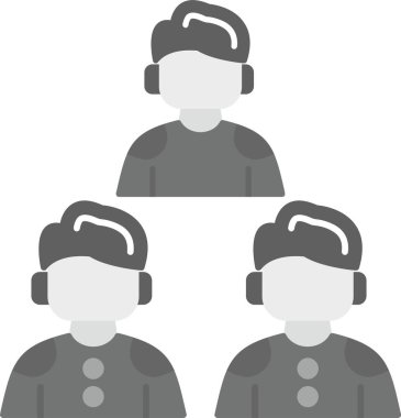 Web kullanımı için Kullanıcı Grubu Simgesi, Basit Vektör İllüstrasyonu