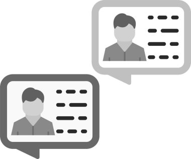 Web Kullanımı için Sohbet Simgesi, Basit Vektör İllüstrasyonu