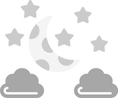 Hilal Ay Simgesi, Web Kullanımı için Basit Vektör İllüstrasyonu