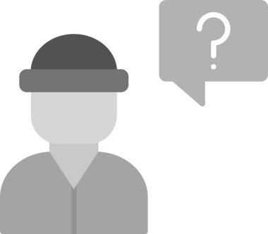 Soru İşareti Simgesi, Web Kullanımı için Basit Vektör İllüstrasyonu