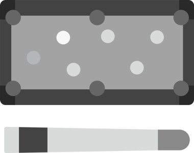 Snooker Simgesi, Web Kullanımı için Basit Vektör İllüstrasyonu