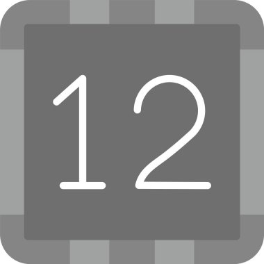 Web Kullanımı için 12. 12 Simge, Basit Vektör İllüstrasyonu