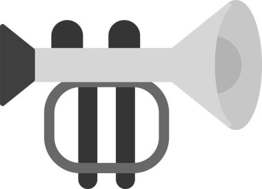 Trompet Simgesi, Web Kullanımı için Basit Vektör İllüstrasyonu