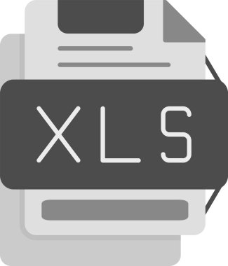 Web kullanımı için XLS Simgesi, Basit Vektör İllüstrasyonu