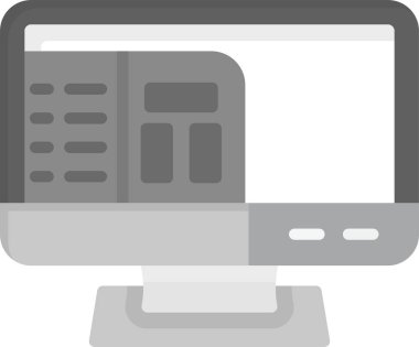 Web Kullanımı için Menü Çubuğu Simgesi, Basit Vektör İllüstrasyonu