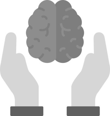 Ruh Sağlığı Simgesi, Web Kullanımı için Basit Vektör İllüstrasyonu