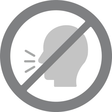 Web Kullanımı için Bağrışma Simgesi Yok, Basit Vektör İllüstrasyonu