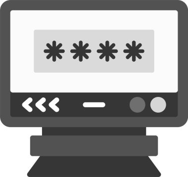 Web Kullanımı için Parola Simgesi, Basit Vektör İllüstrasyonu