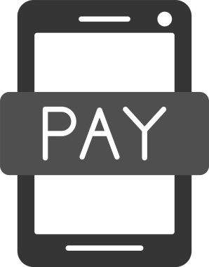 Smartphone Ödeme Simgesi, Web Kullanımı için Basit Vektör İllüstrasyonu