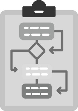 Web Kullanımı için Çalışma Akışı Simgesi, Basit Vektör İllüstrasyonu