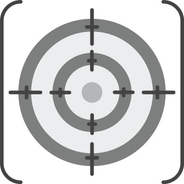 Web Kullanımı için Hedef Simgesi, Basit Vektör İllüstrasyonu