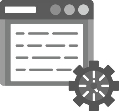 Web Kullanımı için Tarayıcı Simgesi, Basit Vektör İllüstrasyonu