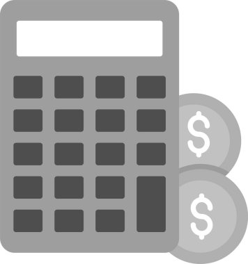 Web Kullanımı için Hesaplayıcı Simgesi, Basit Vektör İllüstrasyonu