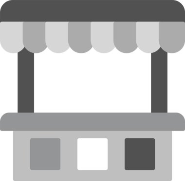 Gıda Arabası Simgesi, Web Kullanımı için Basit Vektör İllüstrasyonu