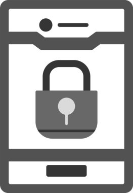 Web kullanımı için basit vektör illüstrasyonu asma kilit simgesi