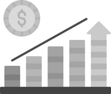 Web Kullanımı için Gelir Simgesi, Basit Vektör İllüstrasyonu