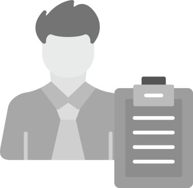 Web Kullanımı için Kullanıcı Panosu Simgesi, Basit Vektör İllüstrasyonu