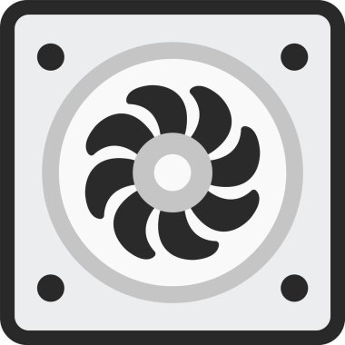 Serinletici Fan Simgesi, Web Kullanımı için Basit Vektör İllüstrasyonu