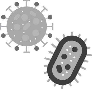 Web Kullanımı için Virüs Simgesi, Basit Vektör İllüstrasyonu