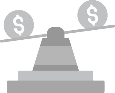 Web Kullanımı için Denge Simgesi, Basit Vektör İllüstrasyonu