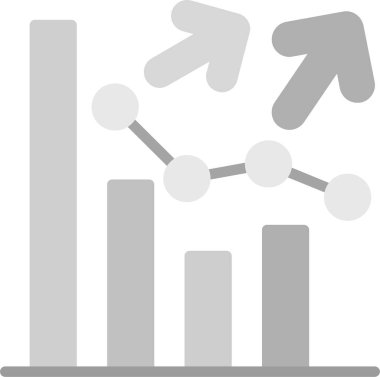 Web Kullanımı için Basit Vektör İllüstrasyonu Çubuk Grafik Simgesi