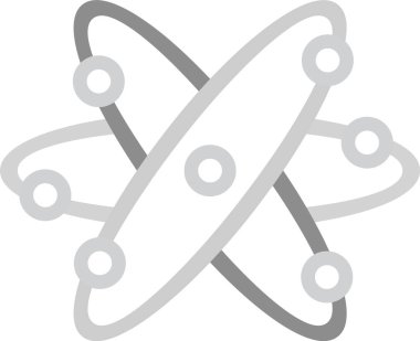 Web Kullanımı için Atom Simgesi, Basit Vektör İllüstrasyonu