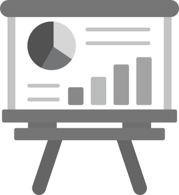 Web Kullanımı için Sunum Simgesi, Basit Vektör İllüstrasyonu