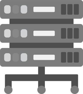 Web kullanımı için Sunucu Simgesi, Basit Vektör İllüstrasyonu