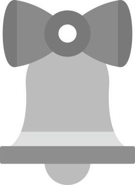 Noel Çanı Simgesi, Web Kullanımı için Basit Vektör İllüstrasyonu