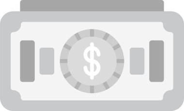 Dolar Simgesi, Web Kullanımı için Basit Vektör İllüstrasyonu