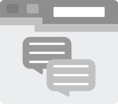 Web Kullanımı için Forum Simgesi, Basit Vektör İllüstrasyonu